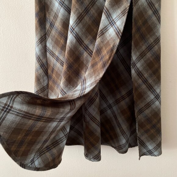 NWT Blu Pepper Tartan Plaid Maxi Skirt, Size L - Picture 3 of 7